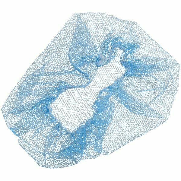 Choice 21'' Blue Nylon Hairnet Cap, 100PK 167CBL21NLHN